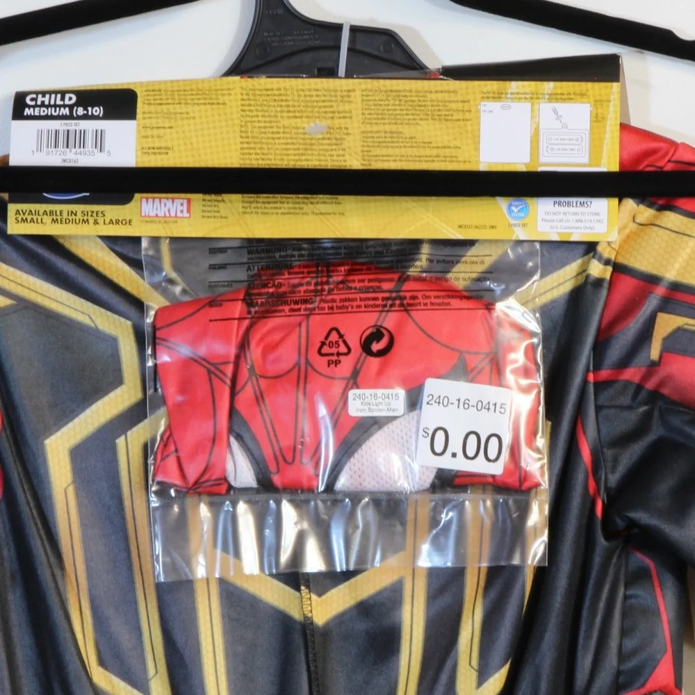 Marvel Spider-man Homecoming Muscle Chest Reflective Costume (Medium 8-10)